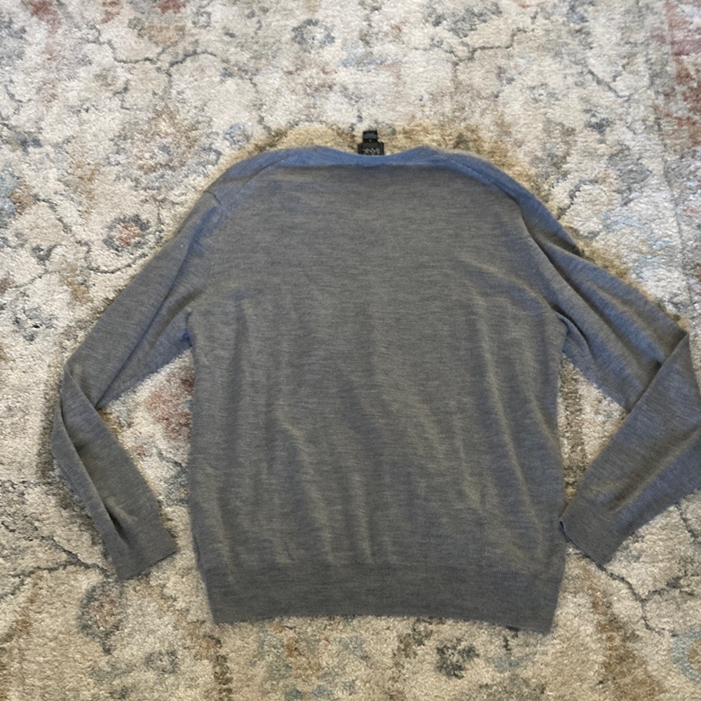 Jos. A. Bank Charcoal V-Neck Men's Sweater - Picture 4 of 4
